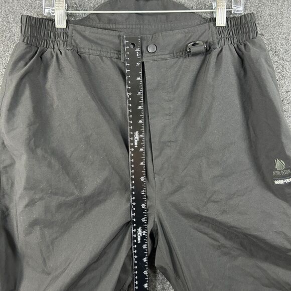 Vintage Alpine Design Gore-Text Ski Pants Men's Medium Black Fleece Lined Snow - Picture 11 of 15